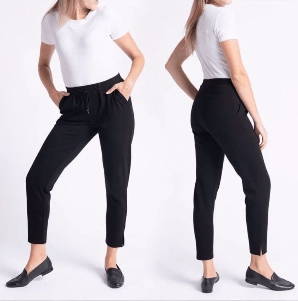 New Betabrand Black Skinny Soho Jogger Dress Pant Yoga Pants Medium Short Petite